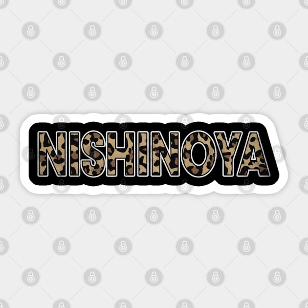 Awesome Proud Name Nishinoya Pattern Retro Anime Sticker by Amir Dorsman Tribal